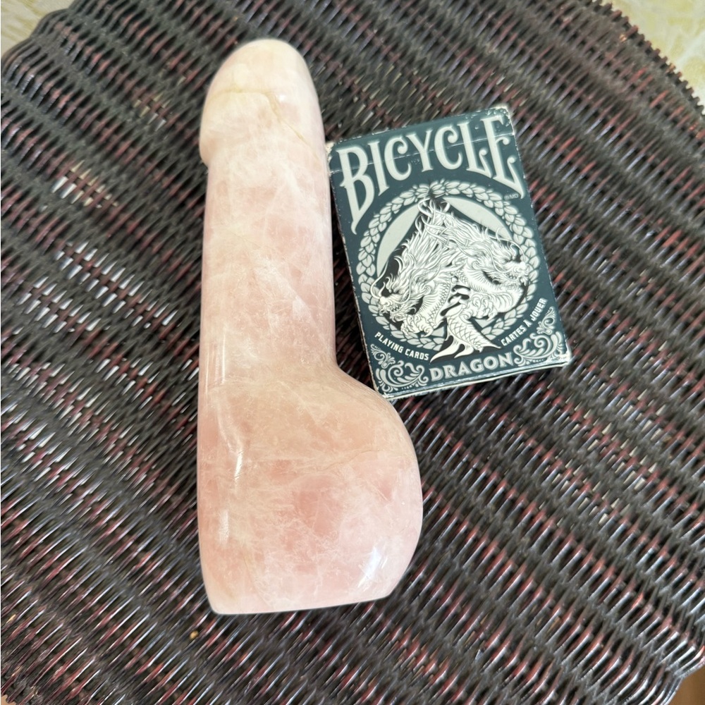 Pink rose quartz gemstone Crystal Sculpture